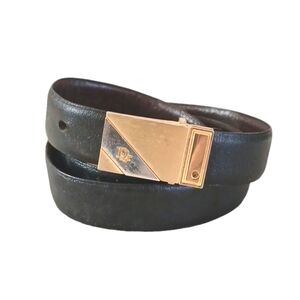 Vintage Christian Dior Geniue Leather Men's Belt Black Size 36